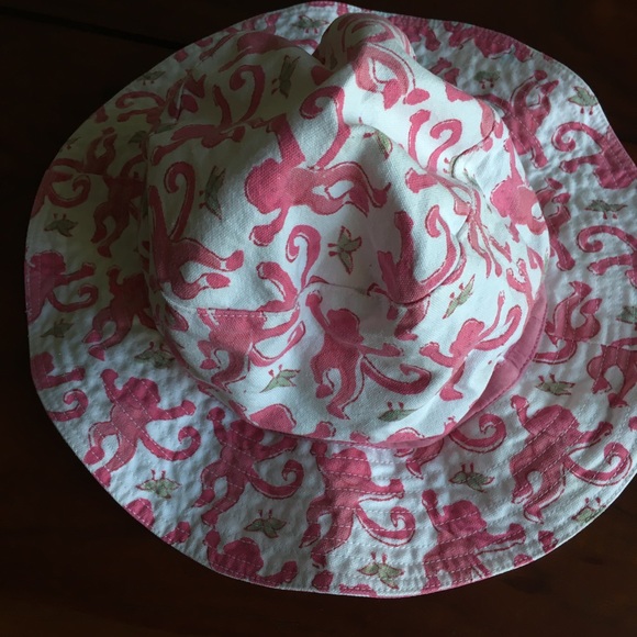 Roberta Roller Rabbit Other - Roller Rabbit girls pink monkey bucket hat kids M